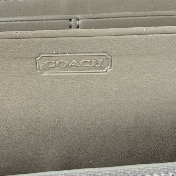 Coach Ashley Wallet Bronze Gold Zip Around Organizer Clutch Liq New - Picture 7 of 10